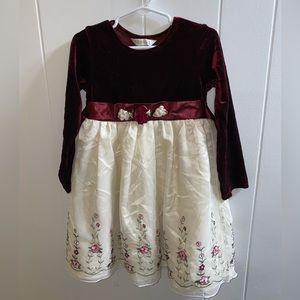 George 4T velvet floral dress